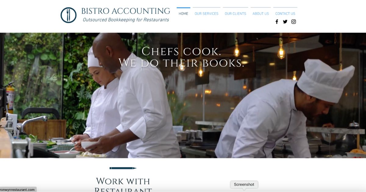Outsourced bookkeeping for restaurants